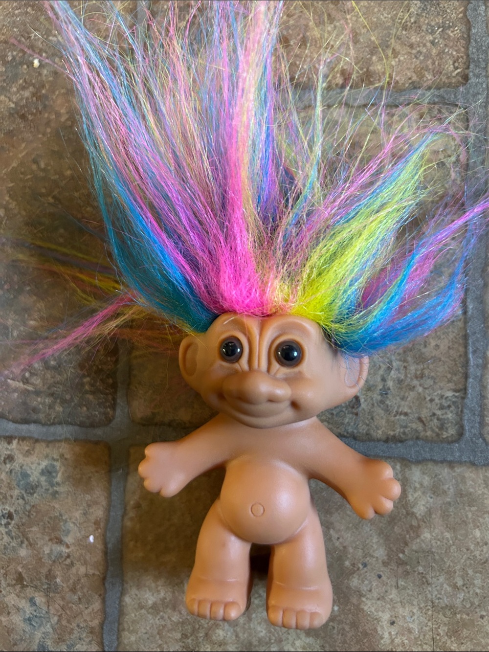 Classic Rainbow Hair Troll Doll - Multicolor Hair Kids Toy